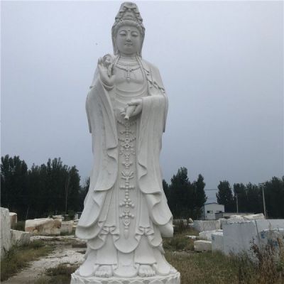 景區(qū)景點(diǎn)大型大理石石雕滴水觀(guān)音