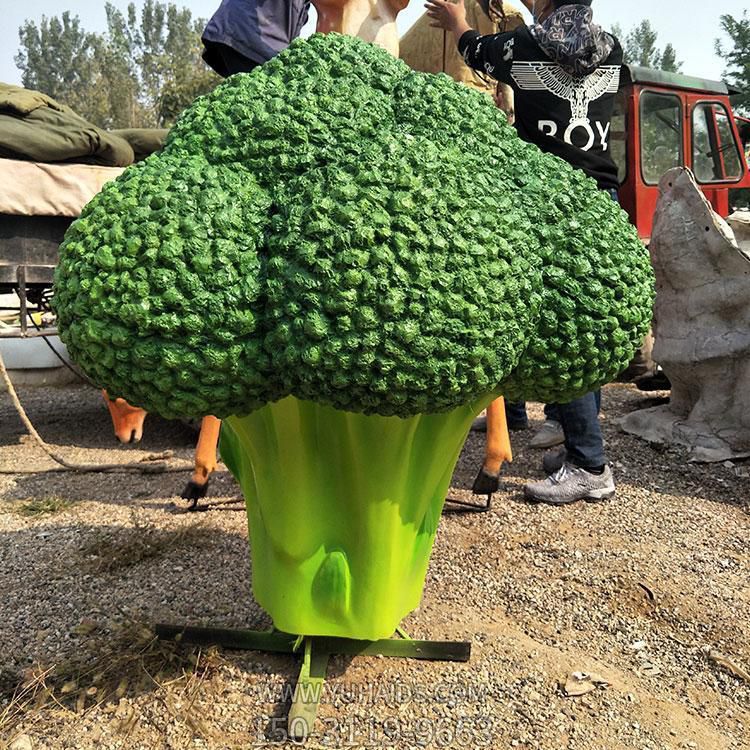 玻璃鋼仿真蔬菜，仿真西藍(lán)花雕塑