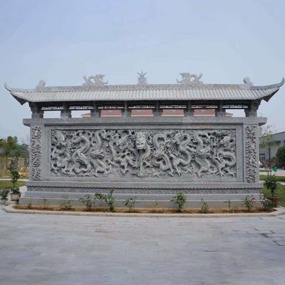 廣場(chǎng)庭院青石古建石雕壁畫 影壁墻 美觀大方