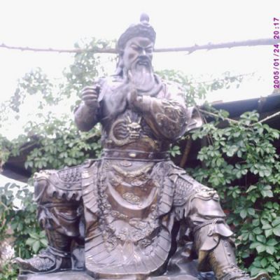 銅雕寺廟大型人物佛像景觀(guān)武財(cái)神雕塑