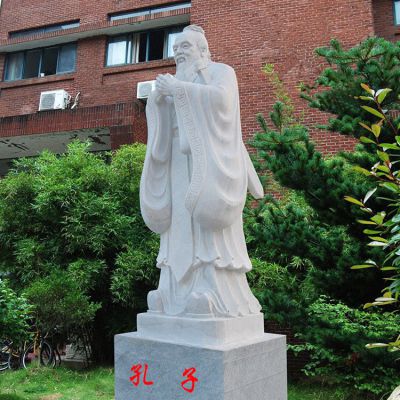 校園孔子像，漢白玉大理石石刻孔子