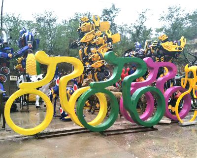 騎車人物玻璃鋼雕塑體育運(yùn)動(dòng)雕像公園園林噴漆景觀擺件可定做_627