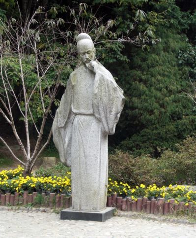 公園景觀大理石唐代詩人李白石雕塑